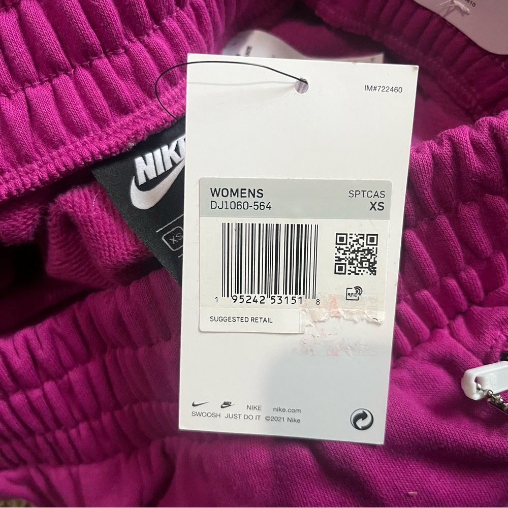 NIKE- NWT Magenta Jogger Sweat pants Size XS - Picture 6 of 7